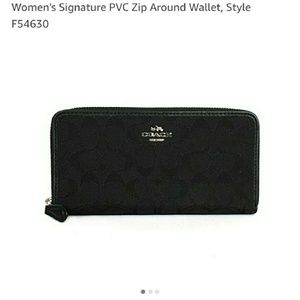 Coach Back PVC Accordion Wallet